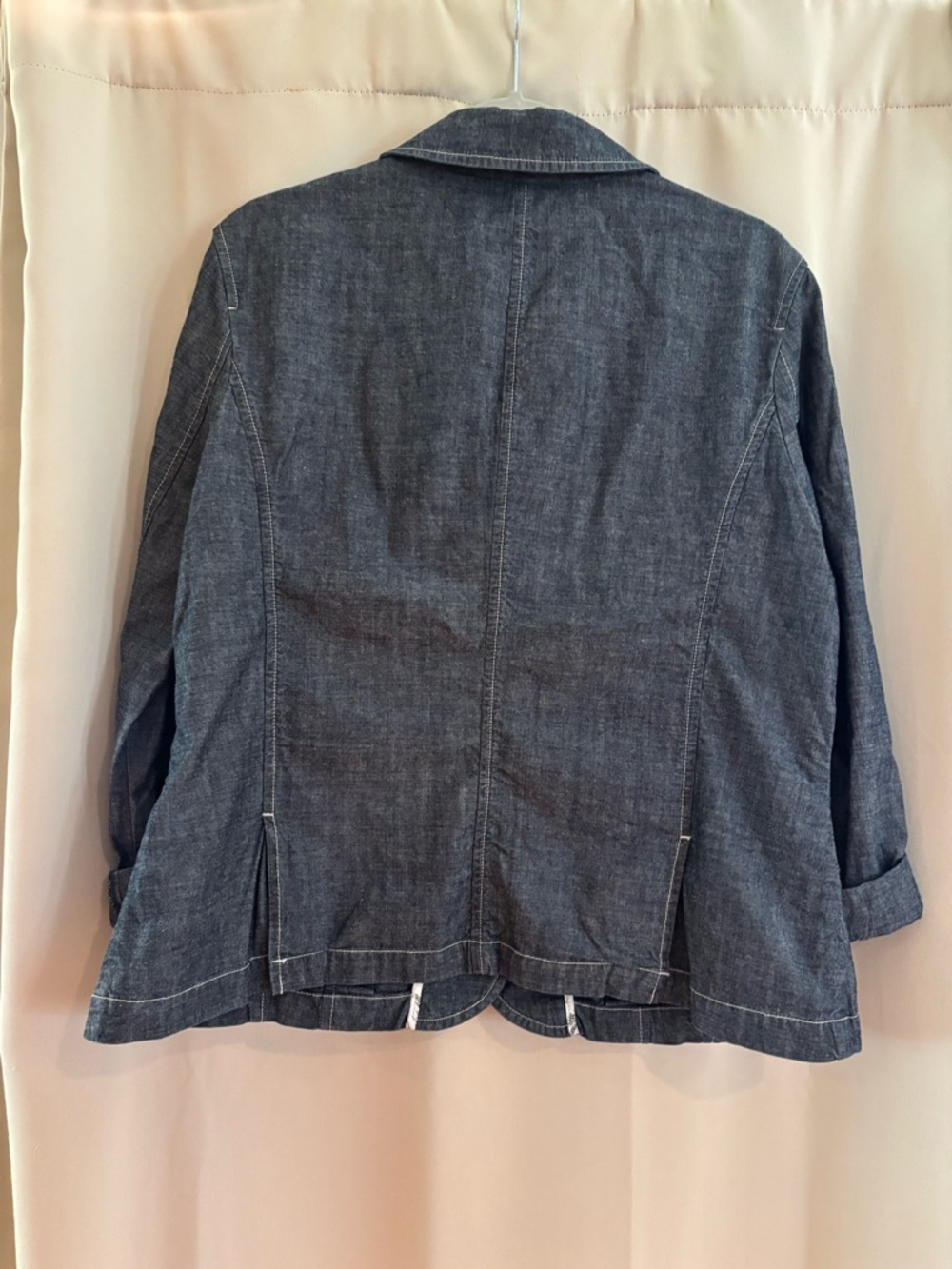 J. Jill Chambray Button-Up Jacket in Indigo - Picture 6 of 8